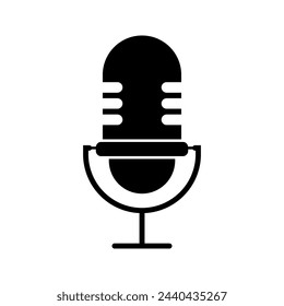 Microphone Icon vector flat design