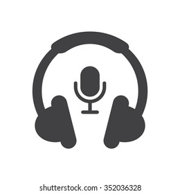 Microphone Icon vector flat design