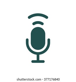 Microphone Icon vector flat design