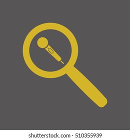 Microphone  icon ,vector. Flat design.