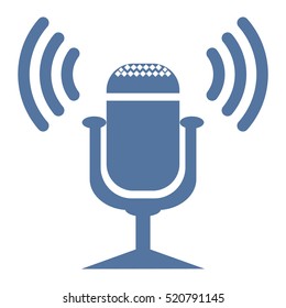 Microphone Icon Vector flat design style