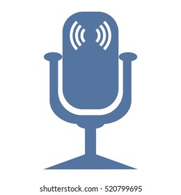 Microphone Icon Vector flat design style