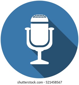 Microphone Icon Vector flat design style