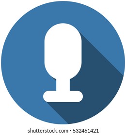 Microphone Icon Vector flat design style