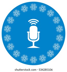 Microphone Icon Vector flat design style