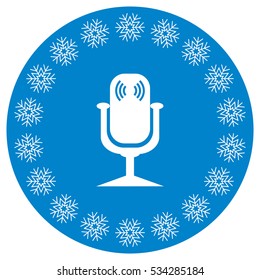 Microphone Icon Vector flat design style