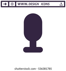 Microphone Icon Vector flat design style
