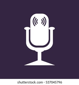 Microphone Icon Vector flat design style