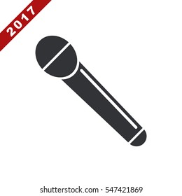 Microphone Icon Vector flat design style