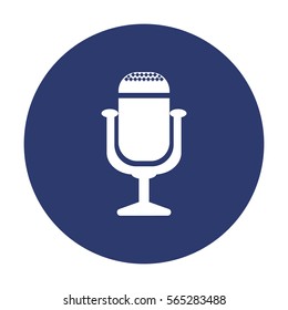 Microphone Icon Vector flat design style