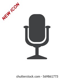 Microphone Icon Vector flat design style