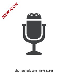 Microphone Icon Vector flat design style