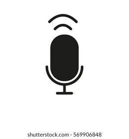 microphone icon vector flat design