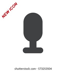 Microphone Icon Vector flat design style