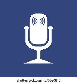 Microphone Icon Vector flat design style