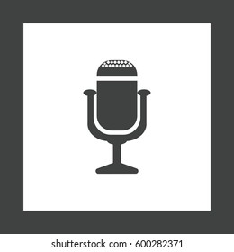 Microphone Icon Vector flat design style