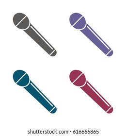 Microphone Icon Vector flat design style