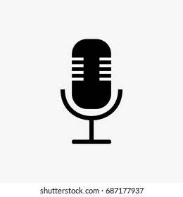 Microphone Icon vector flat design.