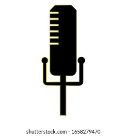 Microphone Icon vector flat design.Vector recorder symbol. Microphone shape. 