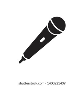 Microphone icon vector flat style