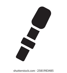 Microphone icon Vector flat thin line illustration