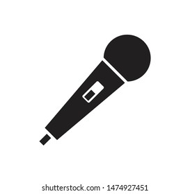 Microphone icon vector flat trendy illustration