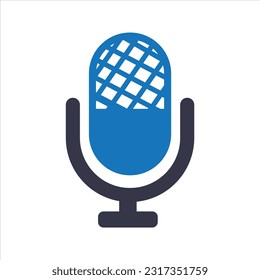Microphone icon. Vector and glyph