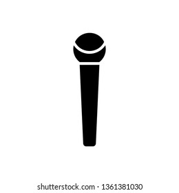 Microphone icon vector - Glyph sign
