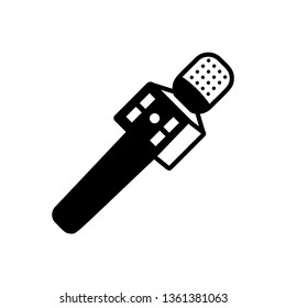 Microphone icon vector - Glyph sign