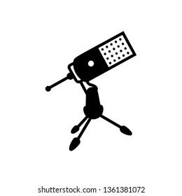 Microphone icon vector - Glyph sign