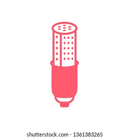 Microphone icon vector - Glyph sign