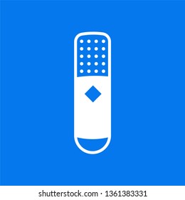 Microphone icon vector - Glyph sign