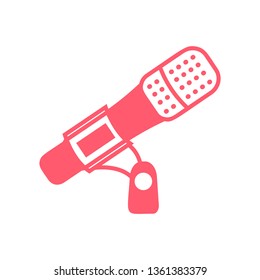 Microphone icon vector - Glyph sign