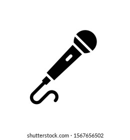 microphone icon vector glyph style design
