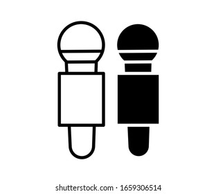Das Mikrofon Symbol Vektorillustration glyph Stil Design, kann verwendet werden und leicht zu bearbeiten.