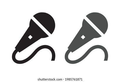 microphone icon vector glyph style design