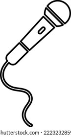 microphone icon vector glyph style design on white background..eps
