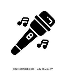icono de micrófono. icono de glifo vectorial para tu sitio web, móvil, presentación y diseño de logotipo.