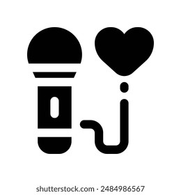 microphone icon. vector glyph icon for your website, mobile, presentation, and logo design.