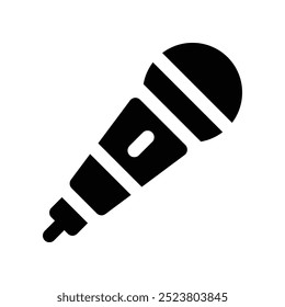 microphone icon. vector glyph icon for your website, mobile, presentation, and logo design.