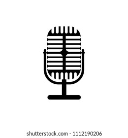 Microphone icon. Vector illustration.