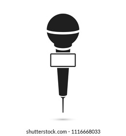Microphone icon. Vector illustration.