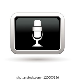 Microphone icon. Vector illustration