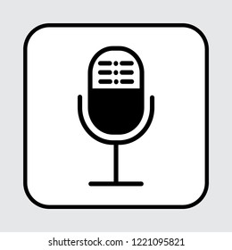 Microphone icon. Vector illustration