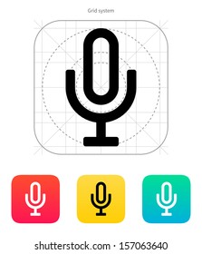 Microphone icon. Vector illustration.