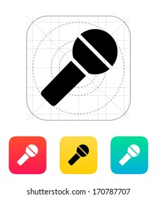 Microphone icon. Vector illustration.