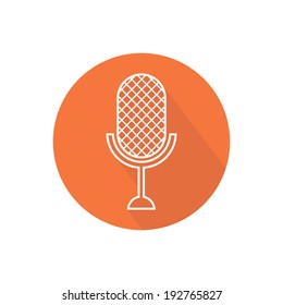 Microphone icon. Vector illustration