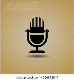 Ilustración vectorial de iconos de micrófono