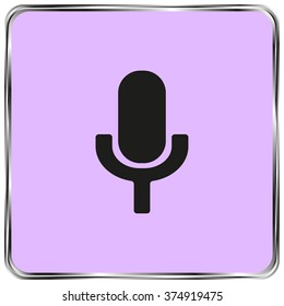 Microphone Icon, vector illustration