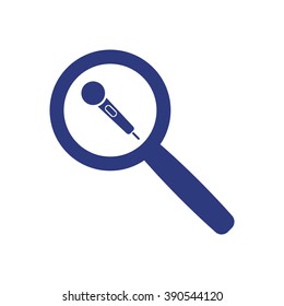 Microphone icon, vector illustration.